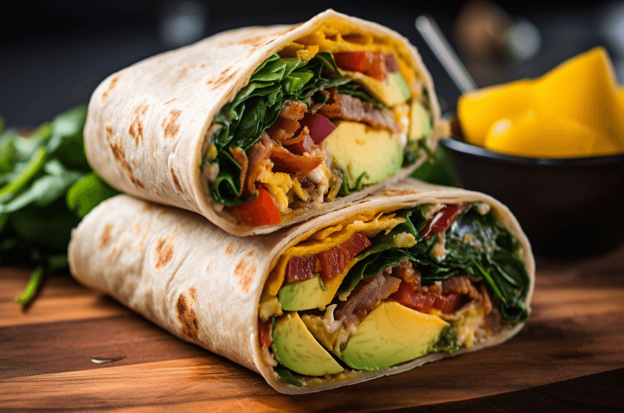 Start your day off right with this bacon and eggs breakfast wrap recipe