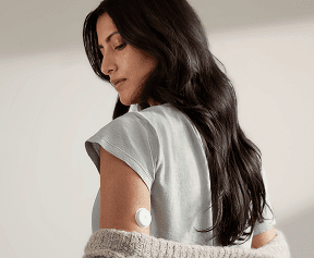 Woman wearing Lingo biosensor