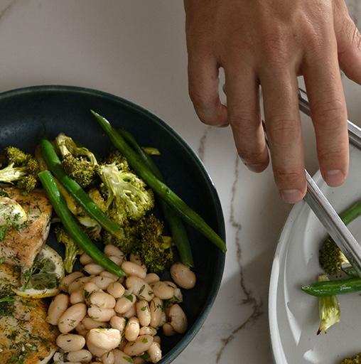 Bowls of food depicting good nutrition