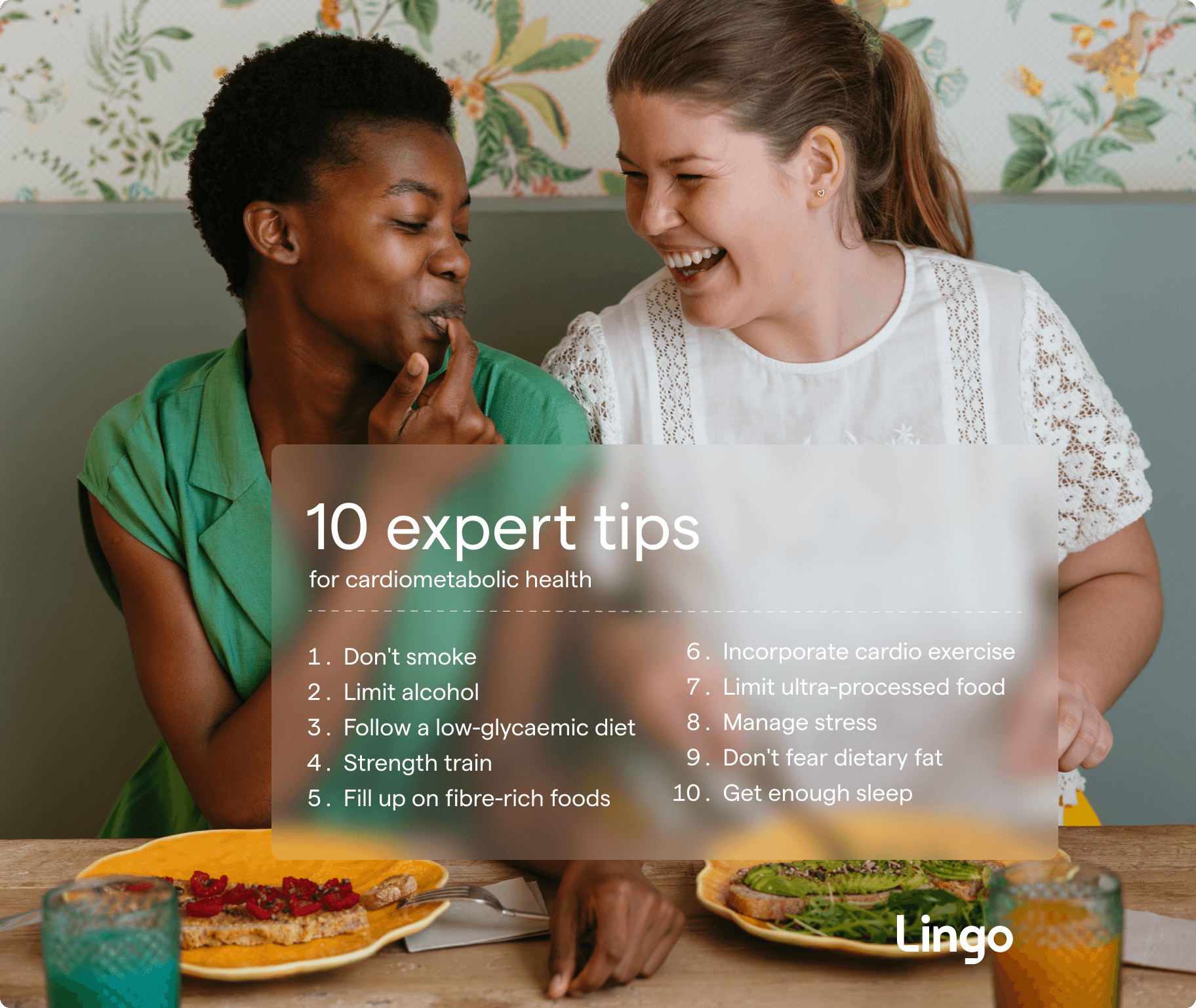 10 tips for cardiometabolic health from Lingo experts 
