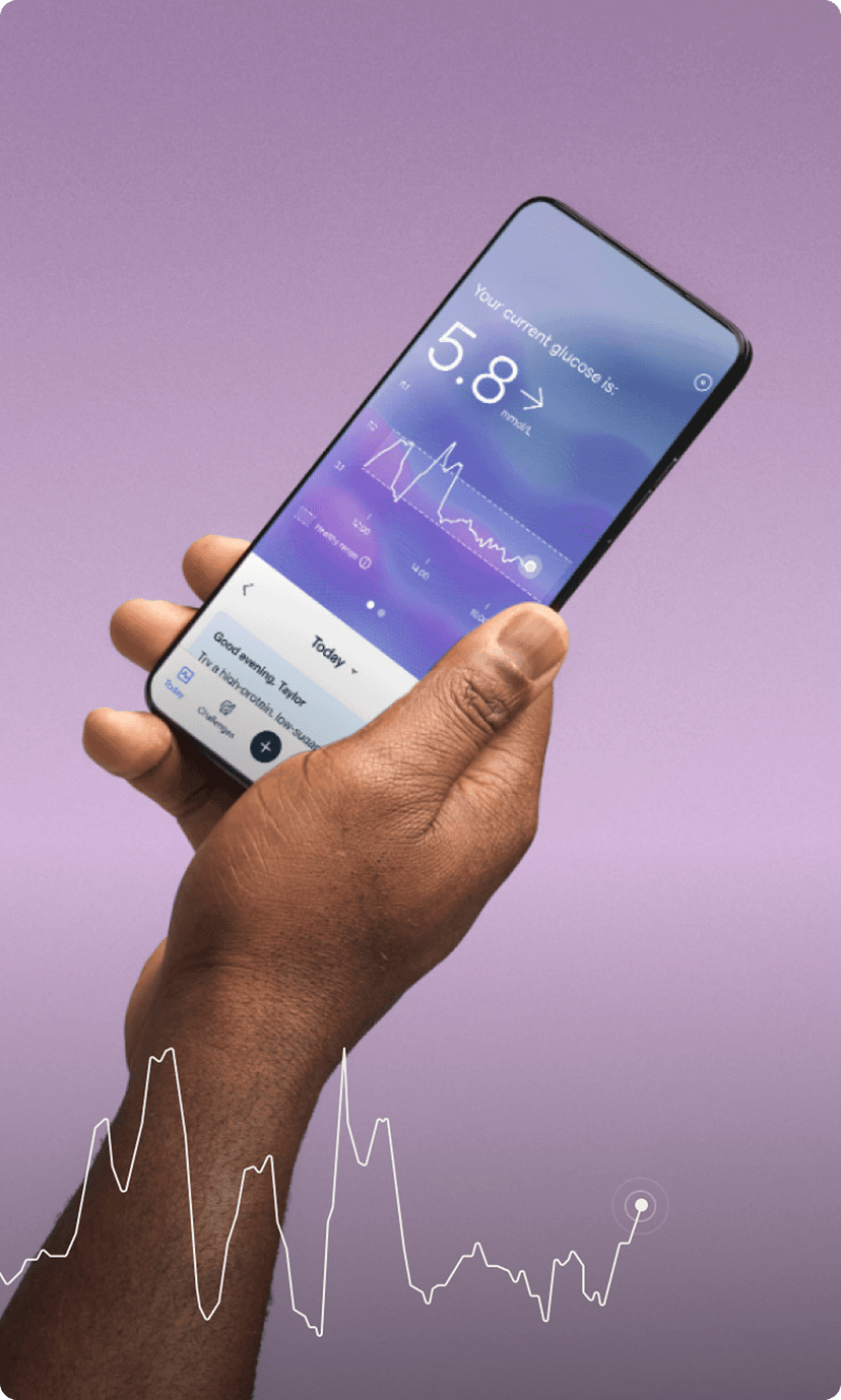 A hand holding a phone with the screen showing the Lingo app