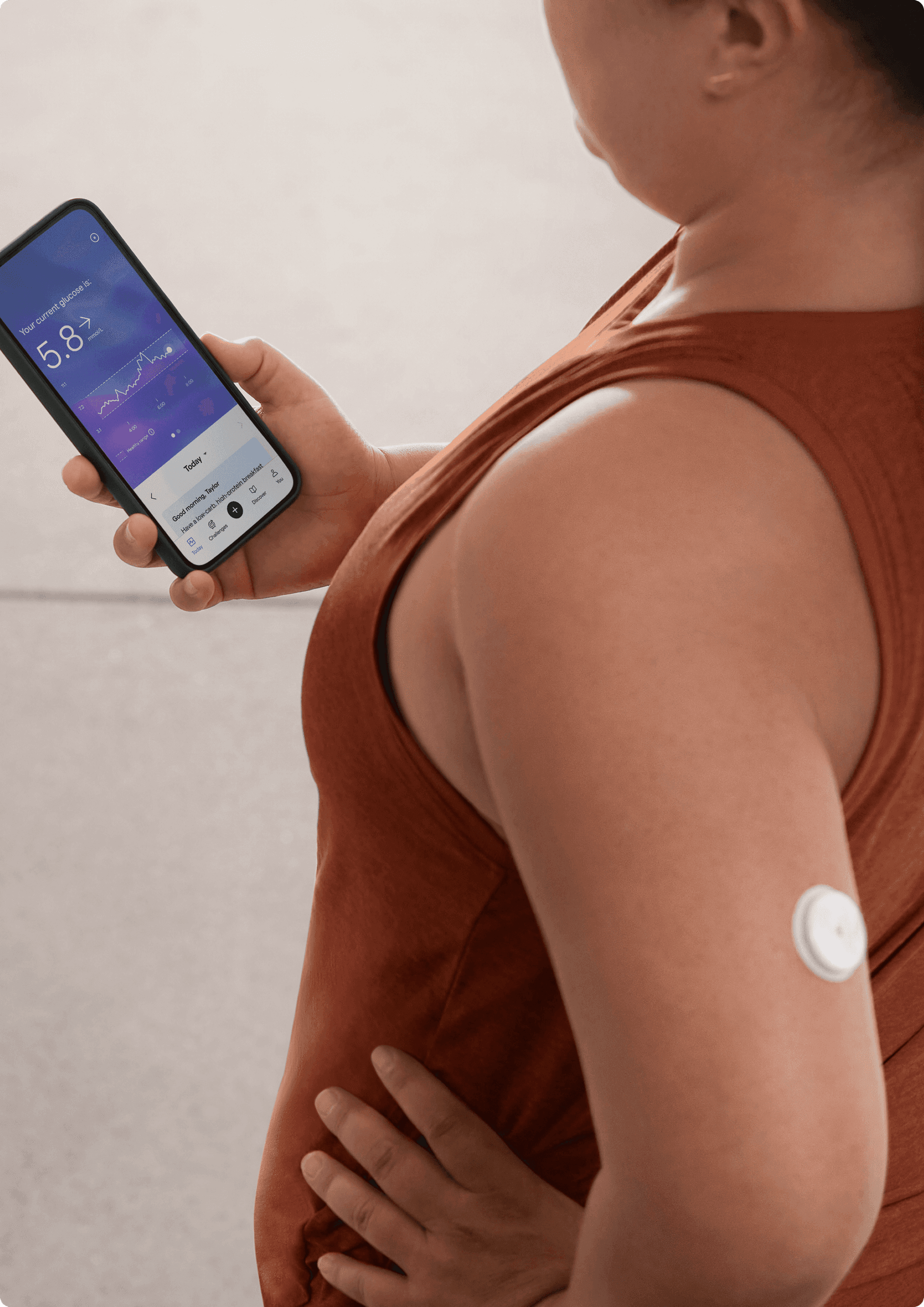 Lingo helps you track your glucose data with real-time feedback. You can manually enter exercise into Lingo or sync with Apple Health. 