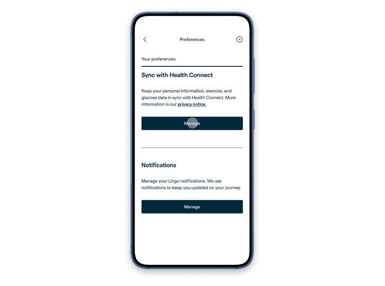 How to sync Lingo with Health Connect by Android
