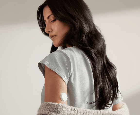 Woman wearing CGM