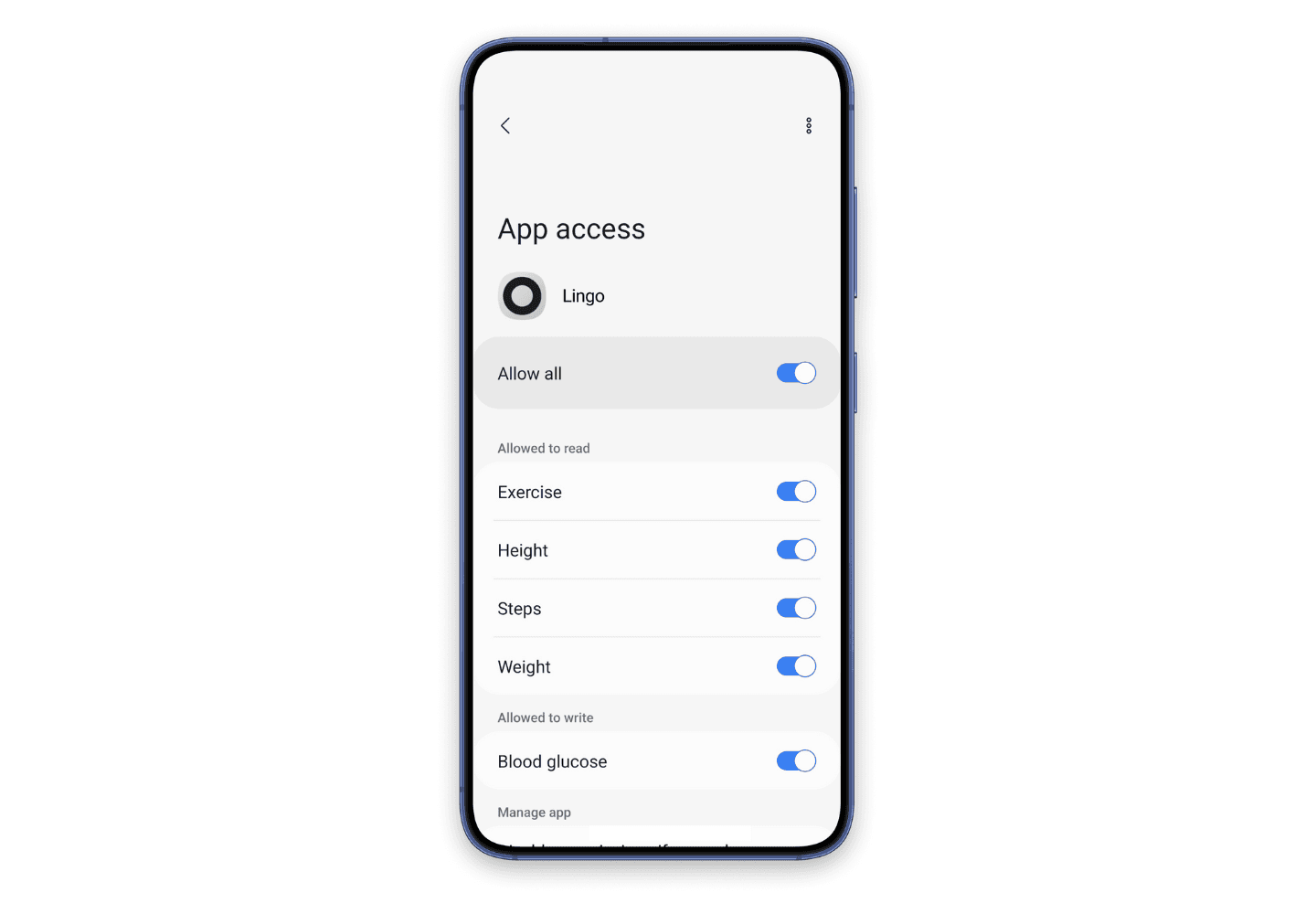 How to sync Lingo with Health Connect by Android
