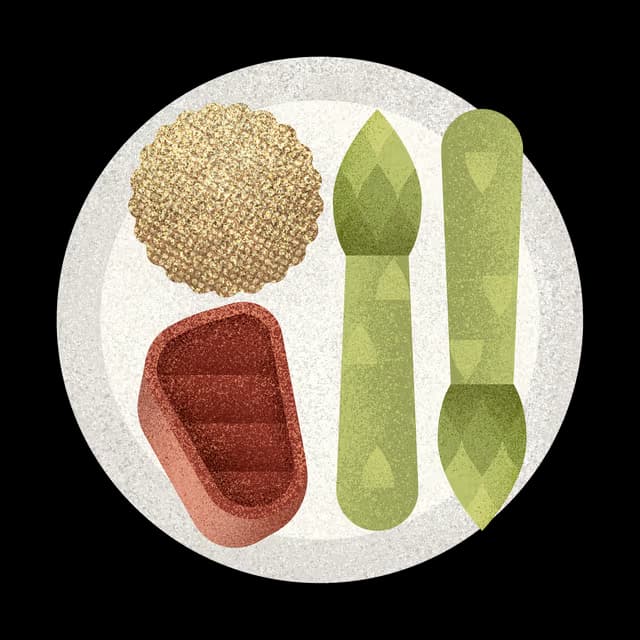 Illustration of a plate of food