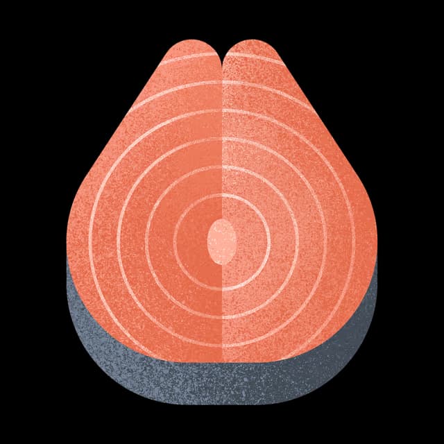 Illustration of salmon steak