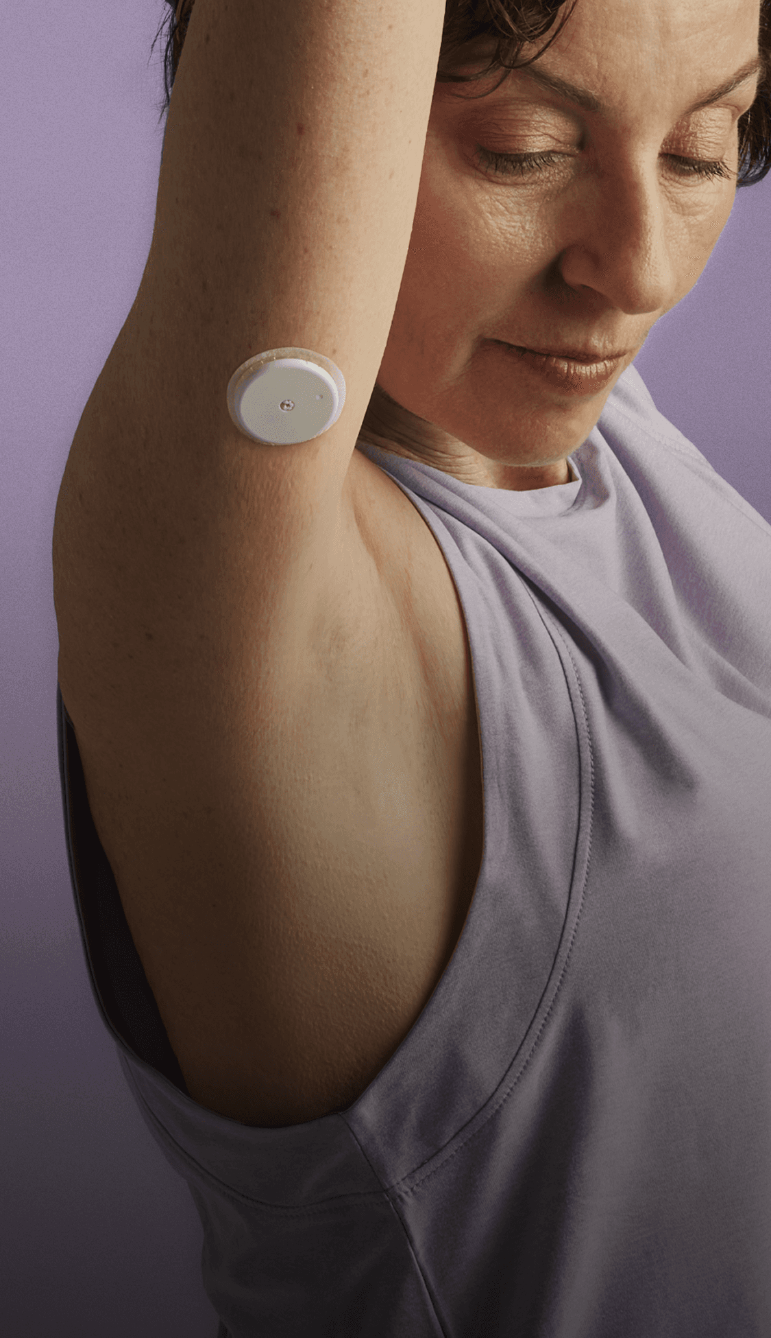 Woman with biosensor