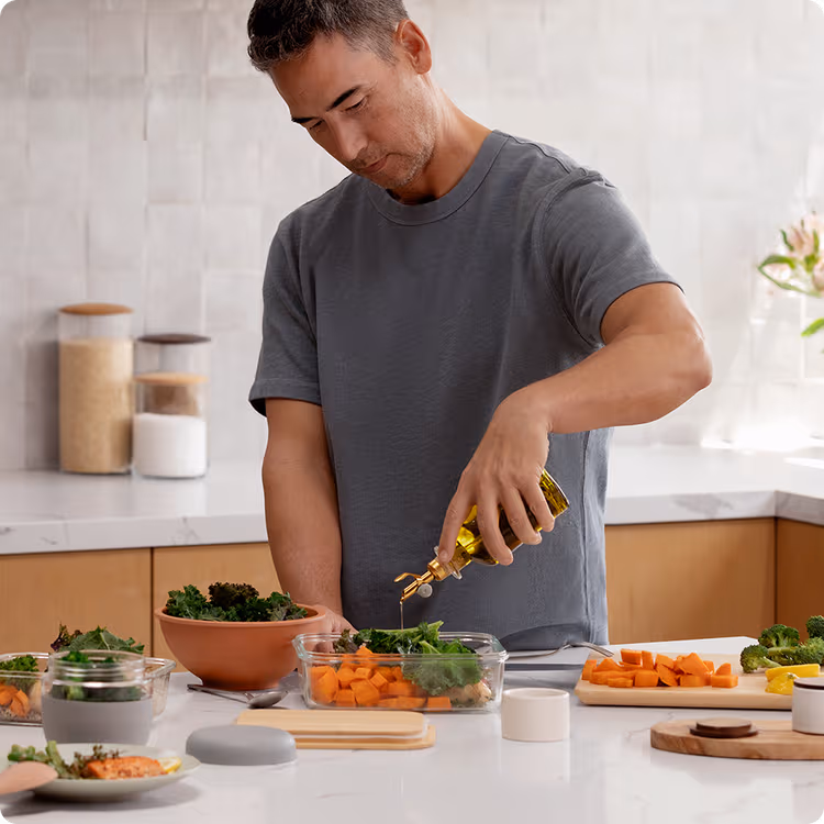 Man with salad