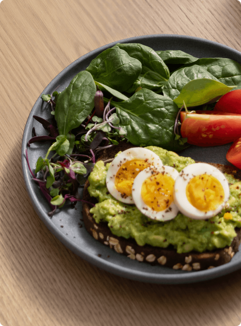 Healthy plate of food