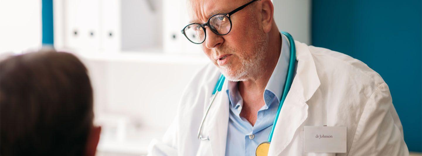 Practitioner speaking to a person