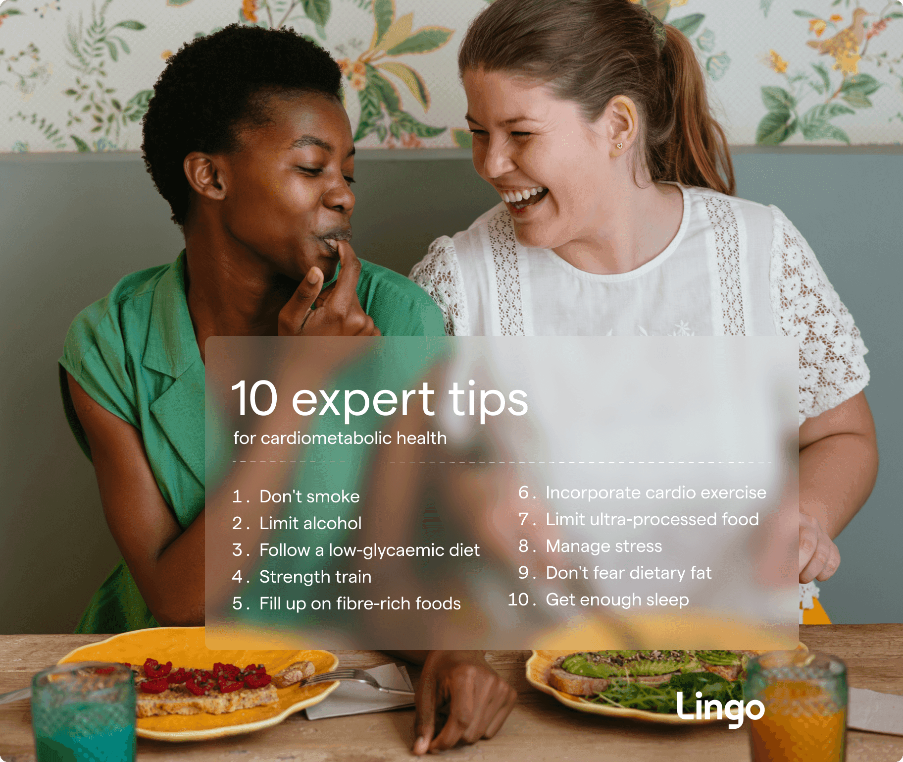10 tips for cardiometabolic health from Lingo experts