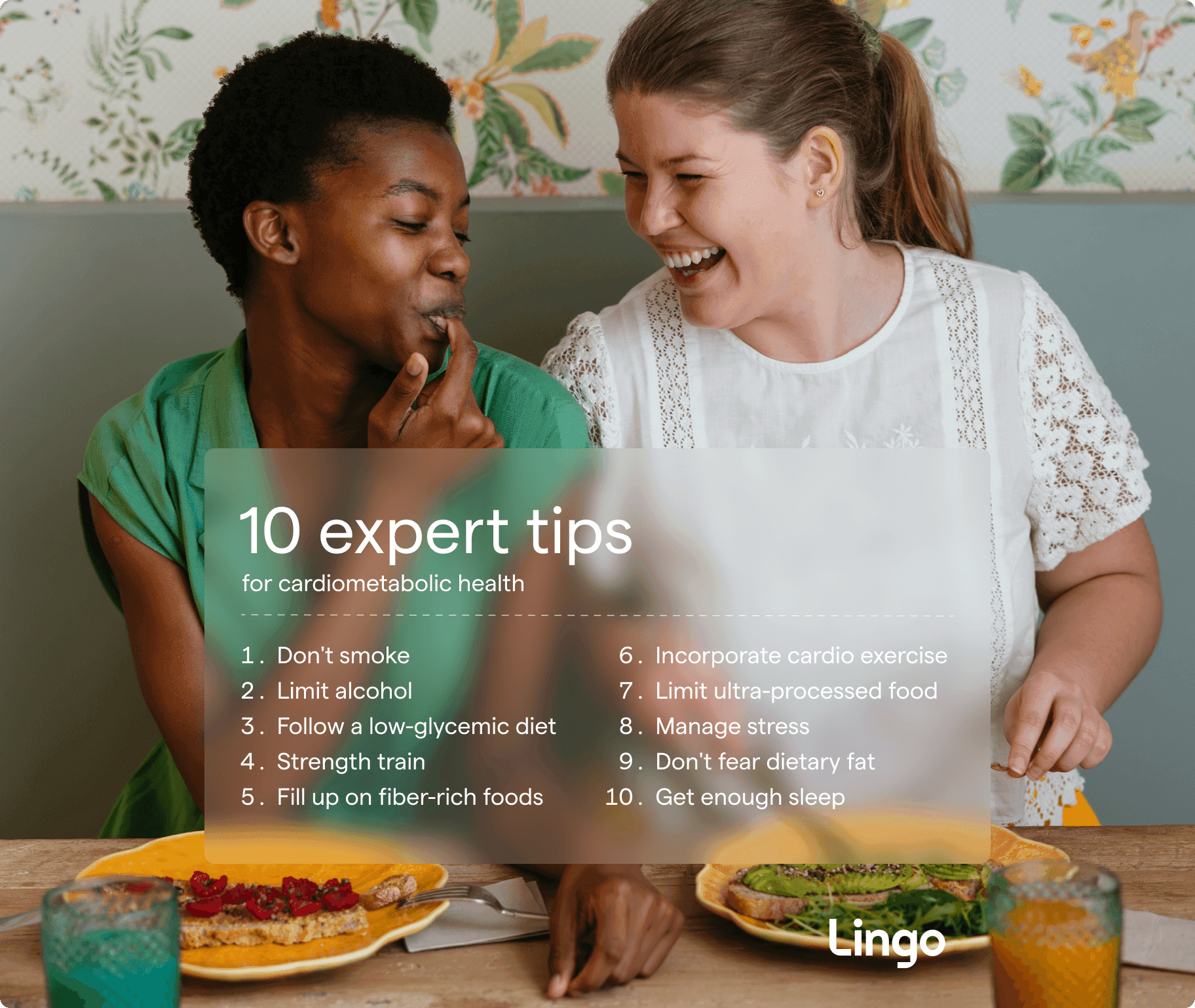 10 tips for cardiometabolic health from Lingo experts