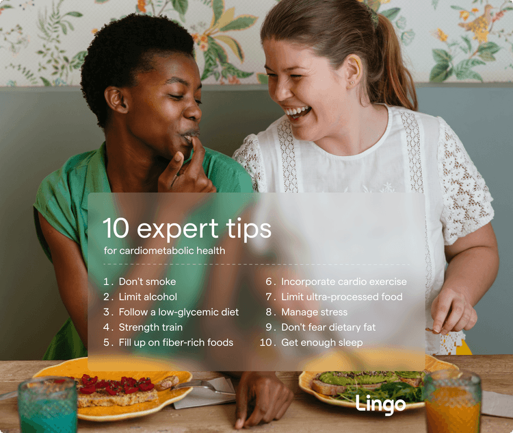10 tips for cardiometabolic health from Lingo experts
