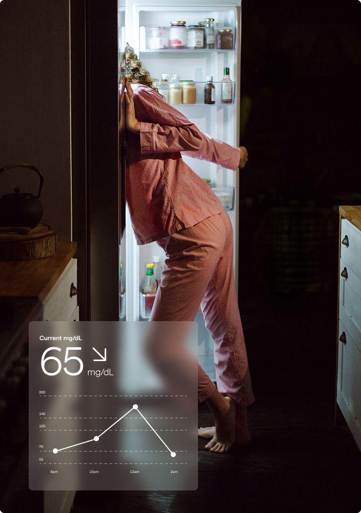 Person looking in the fridge