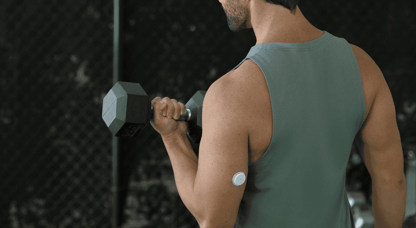 Male lifting a dumbell