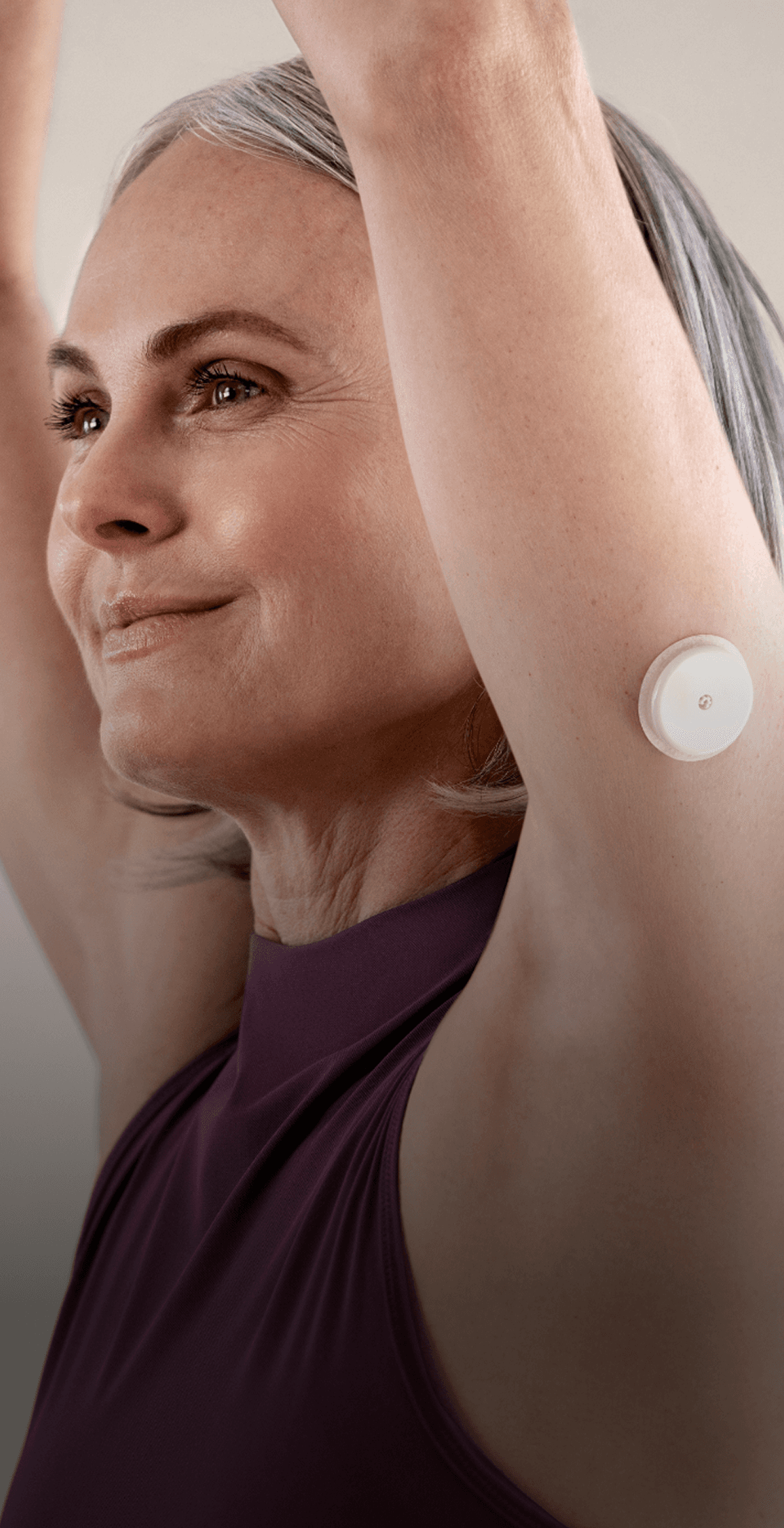 Woman with biosensor