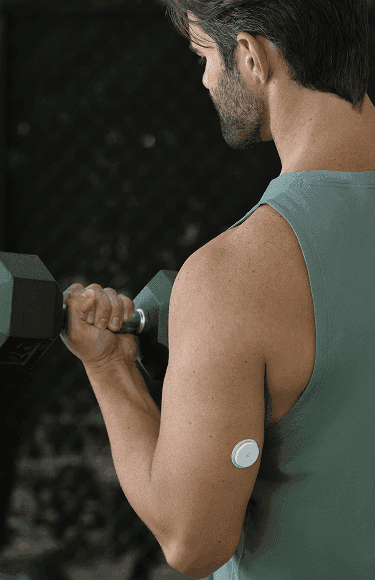 Male lifting a dumbell